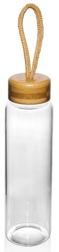 Sticlă cu capac din lemn de bambus Bambum Diem, 500 ml