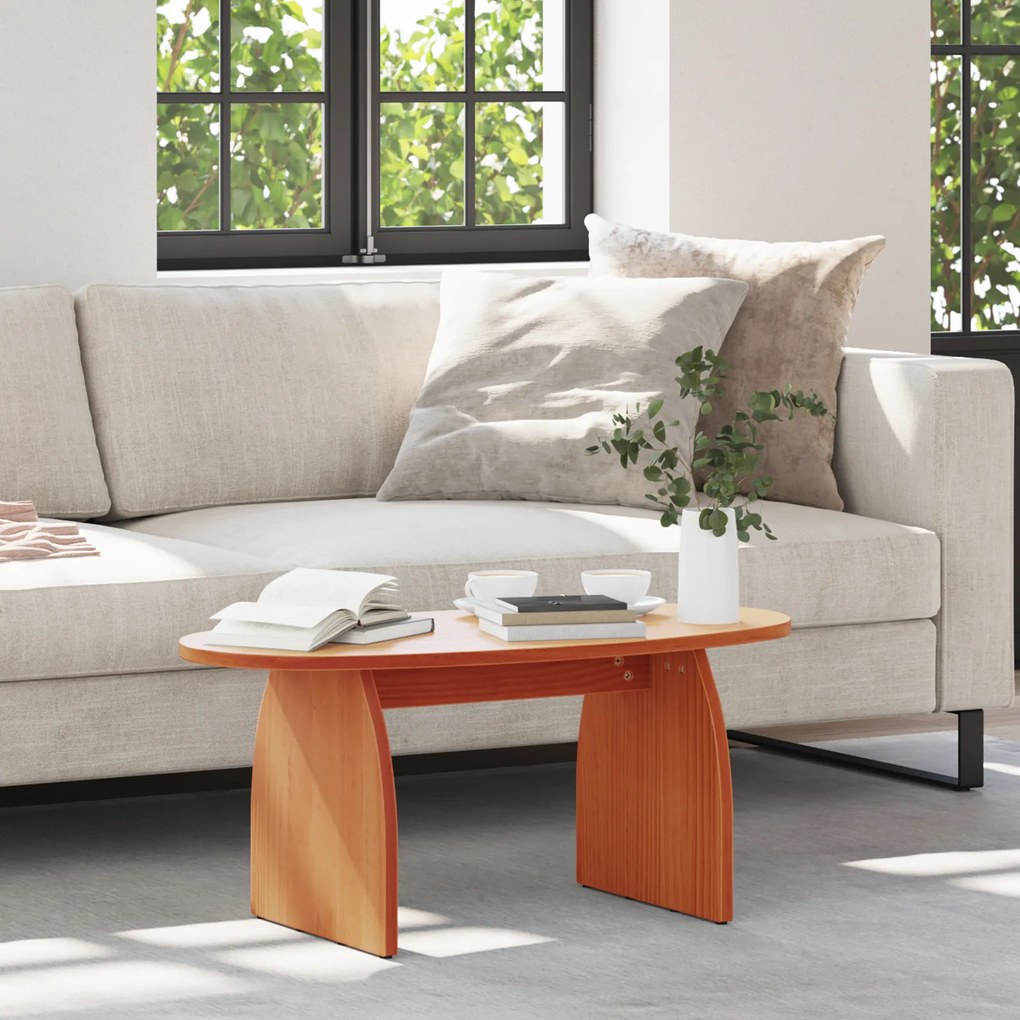 vidaXL Masă de cafea Maro ceruit 80 x 40 x 35 cm Lemn masiv de pin