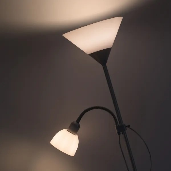 Brilagi - Lampadar ARIANA 1xE27/100W/230V + 1xE14/25W alb