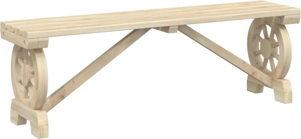 vidaXL Bancă de grădină, 115 cm, lemn masiv de brad