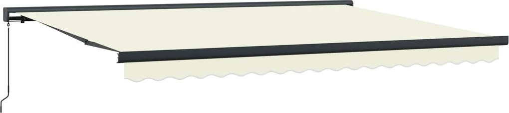 vidaXL Cortina Retractabilă Crem 450 × 300 cm Stofă și Metal