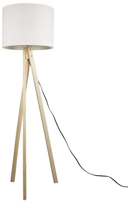 Lampa de podea Culoare Alb / Lemn Natural, LILA TYP 6