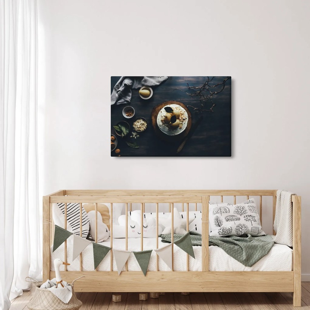 Tablou cu desert pe masă (90x60 cm)