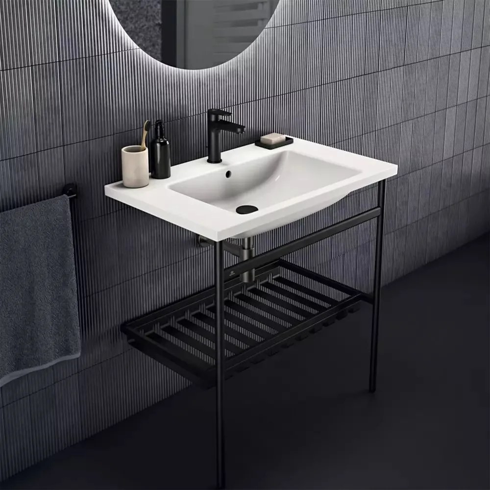 Lavoar suspendat Ideal Standard i.life B alb lucios 81 cm cu orificiu baterie si preaplin