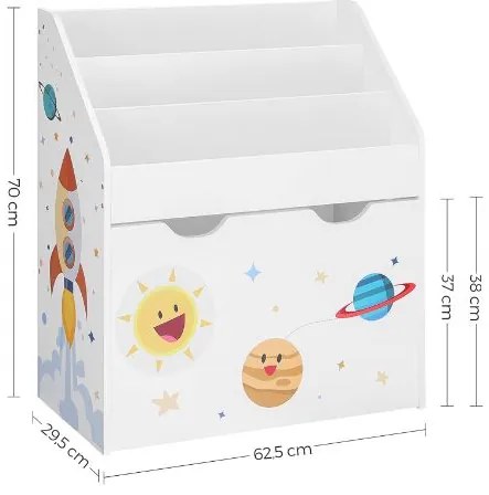 Raft pentru jucării 70x62,5x29,5cm Univers