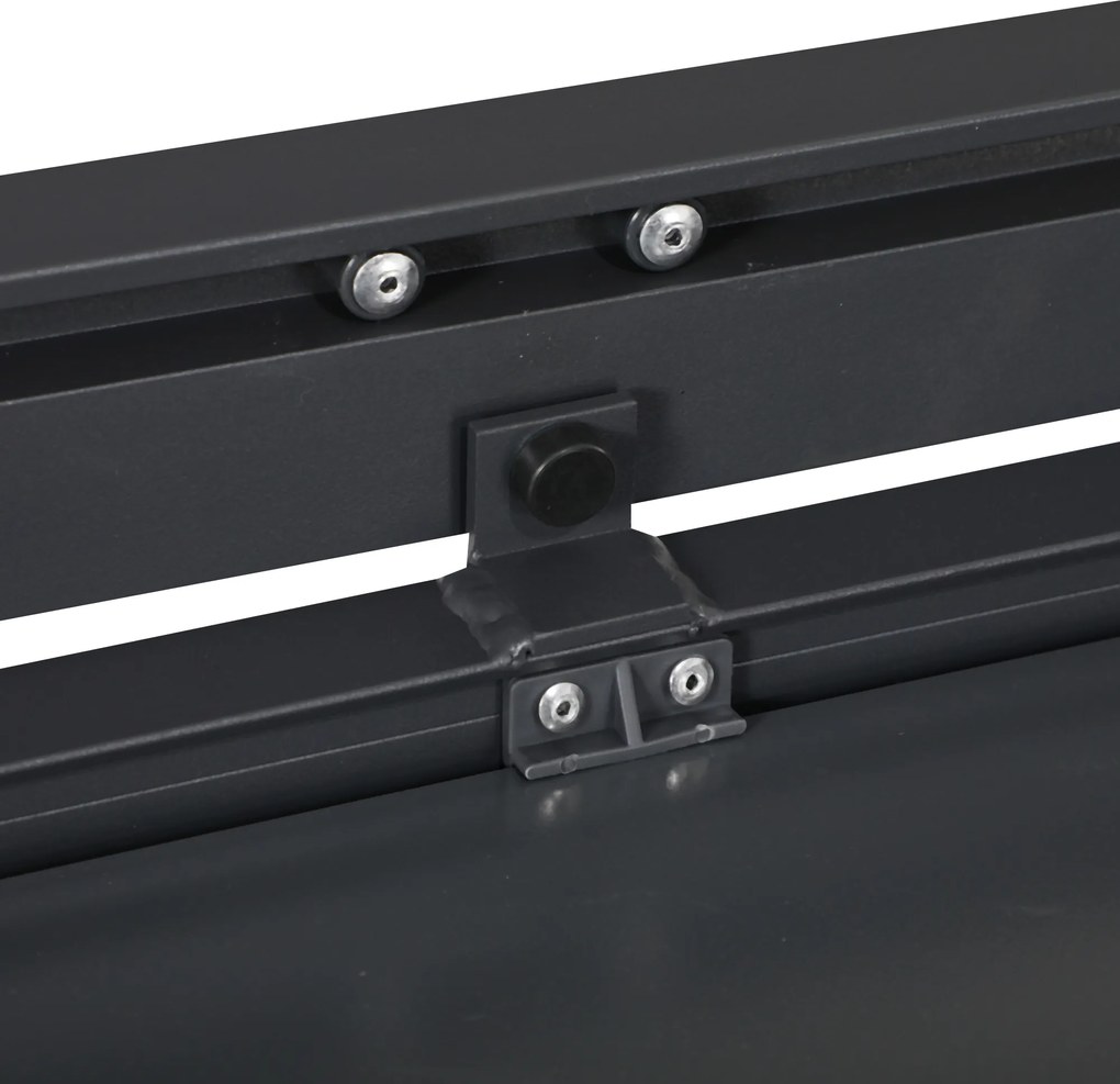 Outsunny Set de 7 Piese de Grădină din Aluminiu cu Masă Extensibilă și 6 Scaune cu Șezut din Plasă Respirabilă, 210x90x75 cm, Gri | Aosom Romania