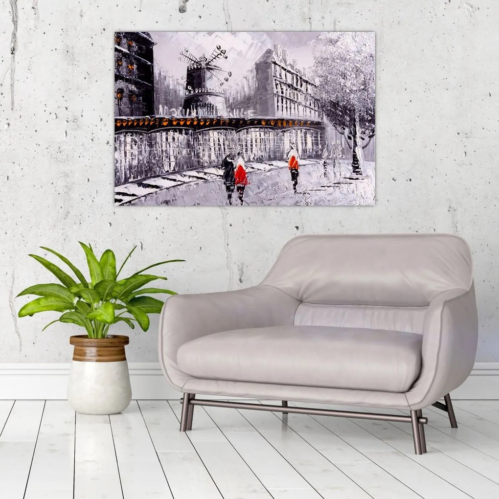 Tablou - Pictură în ulei a orașului II. (90x60 cm)