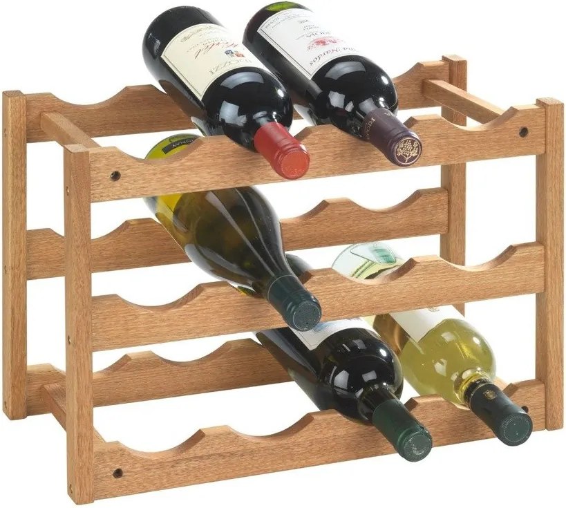 Suport din lemn NORWAY pentru vin - 12 sticle, WENKO