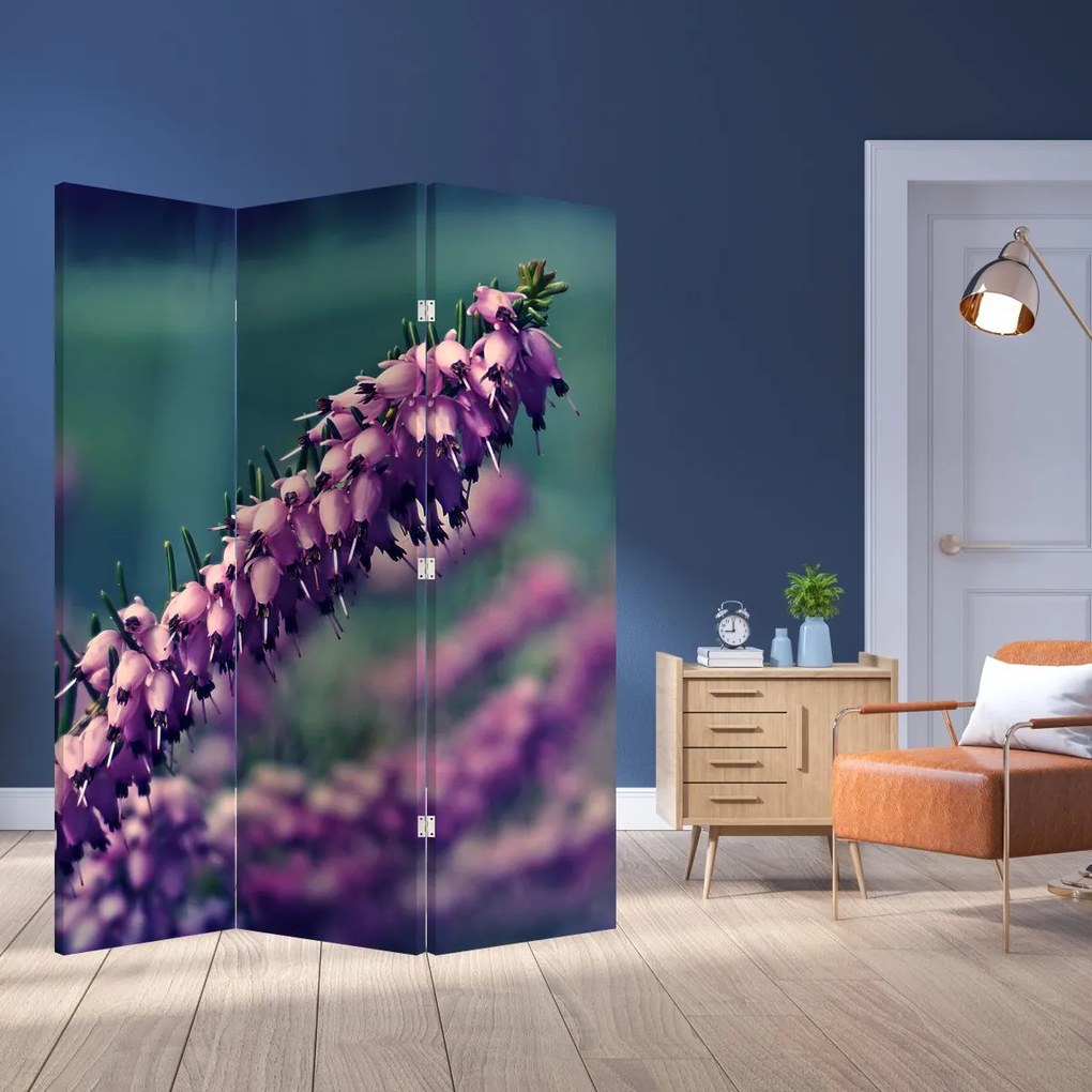 Paravan - Floare violetă (126x170 cm)