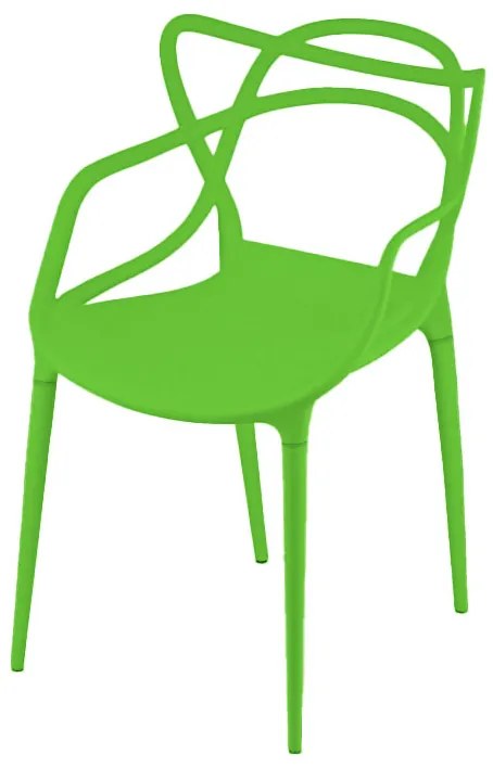 Set 4 bucati scaune din plastic KATO verzi