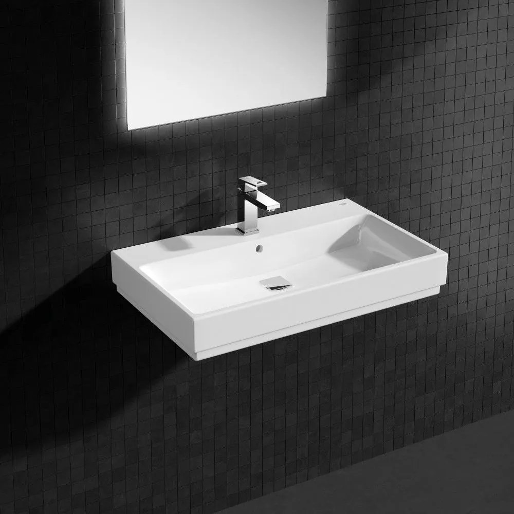 Chiuveta baie suspendata Grohe Cube Ceramic 80x49 cm, tratament PureGuard