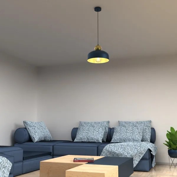 Lustră pe cablu HARALD 1xE27/60W/230V albastră