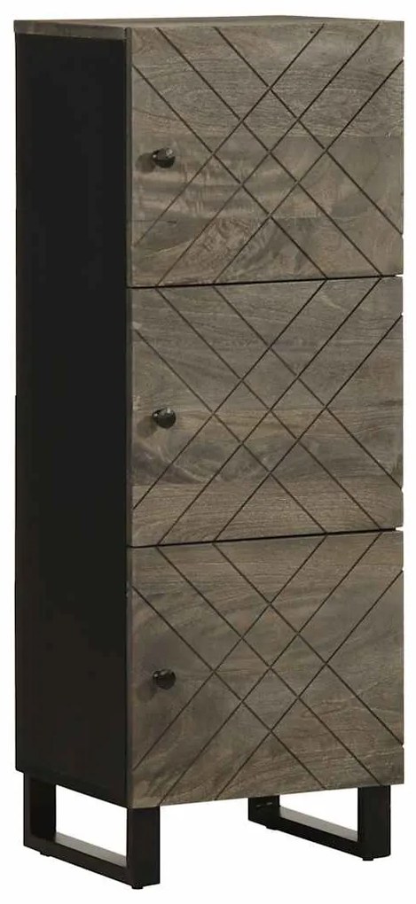 vidaXL Dulap înalt, negru, 40x33x110 cm, lemn masiv de mango