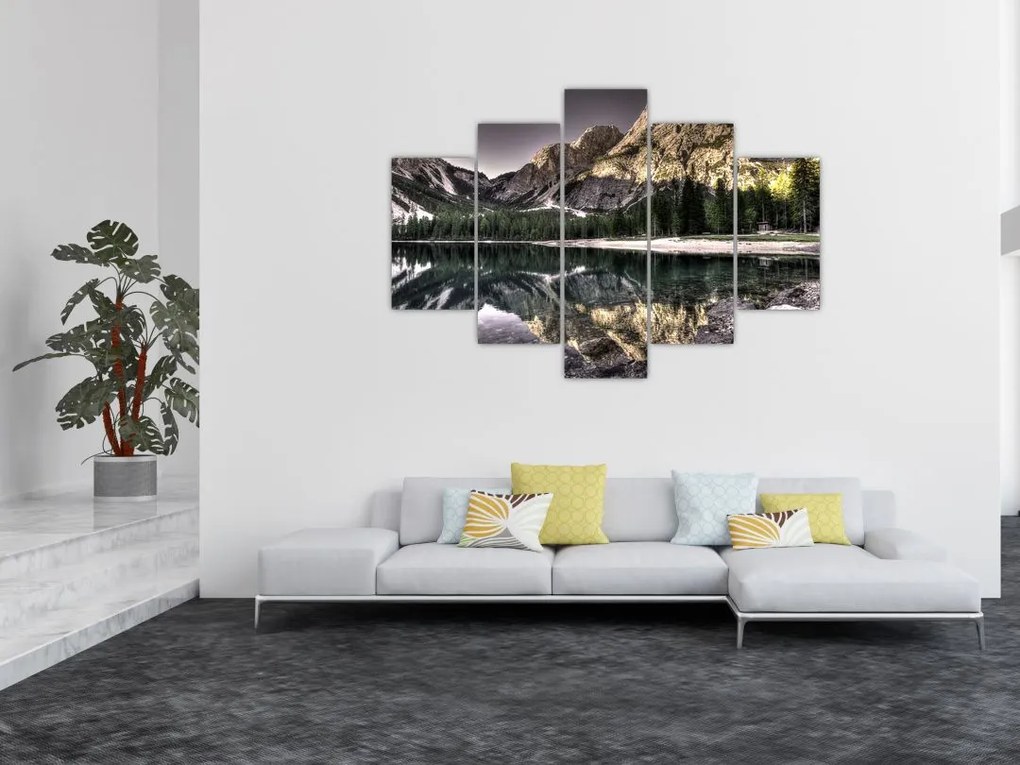 Tablou cu lac montan (150x105 cm)