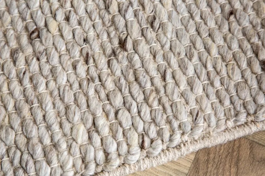 Covor WOOL XXL 350x240cm gri argintiu din lana