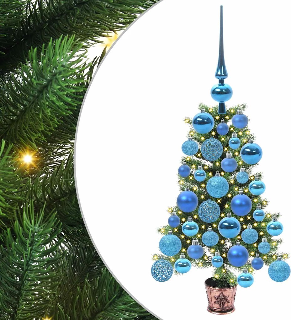 vidaXL Brad de Crăciun cu 150 LED cu suport Verde 65 cm PE