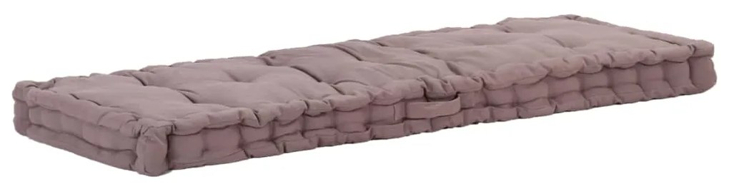 vidaXL Pernă podea canapea din paleți, gri taupe, 120x40x7 cm, bumbac