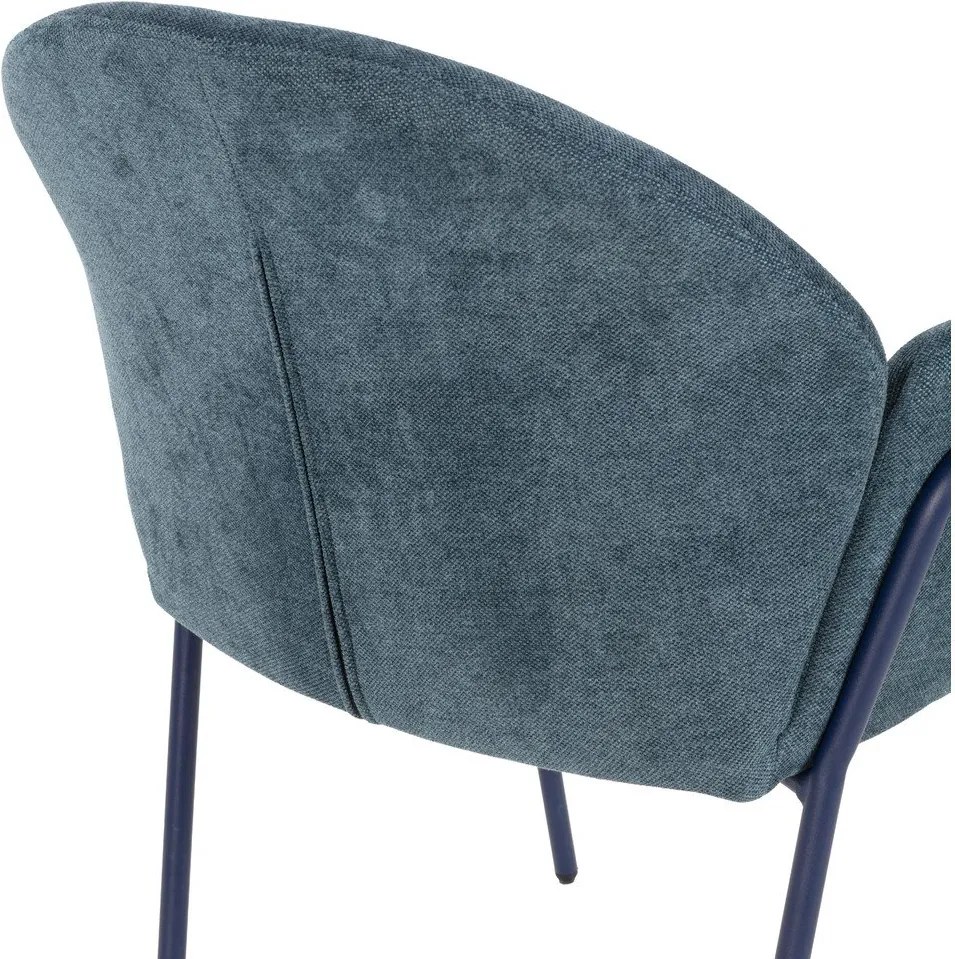 Set de scaune de sufragerie albastru 2 buc. tapițat Aslin – MOME