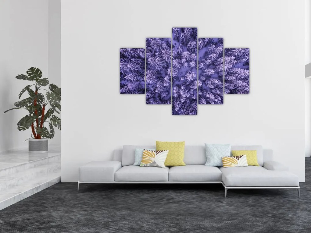 Tablou cu copacii înzăpeziți (150x105 cm)