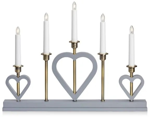 Sfeșnic de Crăciun MELISSA 5xE10/3W/230V gri Markslöjd 705831