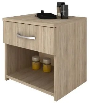 Set 2 Noptiere Remi, 1 Sertar, Stejar Sonoma, 40 x 35 x 40 cm