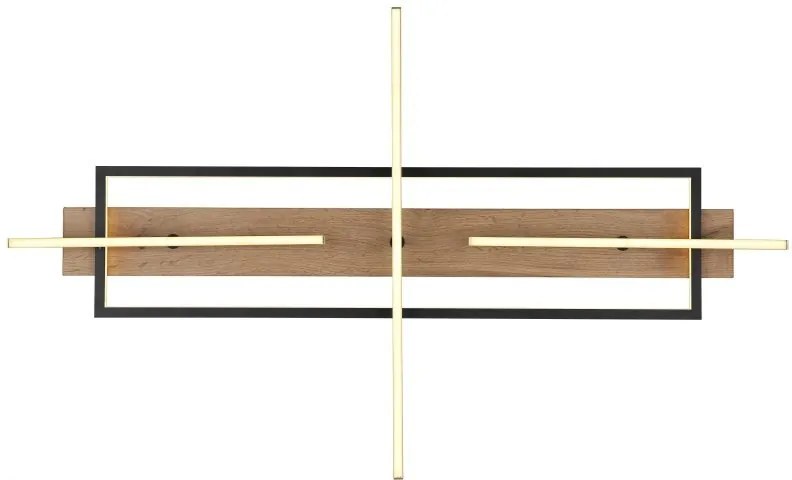 Plafoniera LED design indistrial Beatrix negru 100x60,5cm