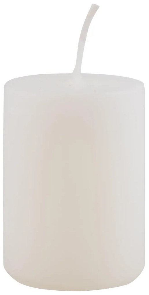 IB Laursen Lumanare pilon alba WHITE 6 cm