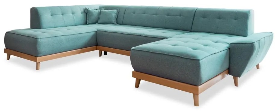 Colțar turcoaz extensibil (cu colț pe partea stângă /în formă de "U") Dazzling Daisy – Miuform