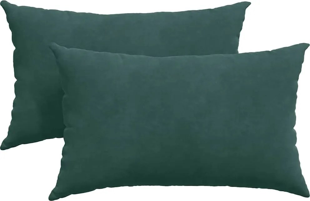 vidaXL Perne pentru canapea 2 pcs Verde închis 50 x 30 cm