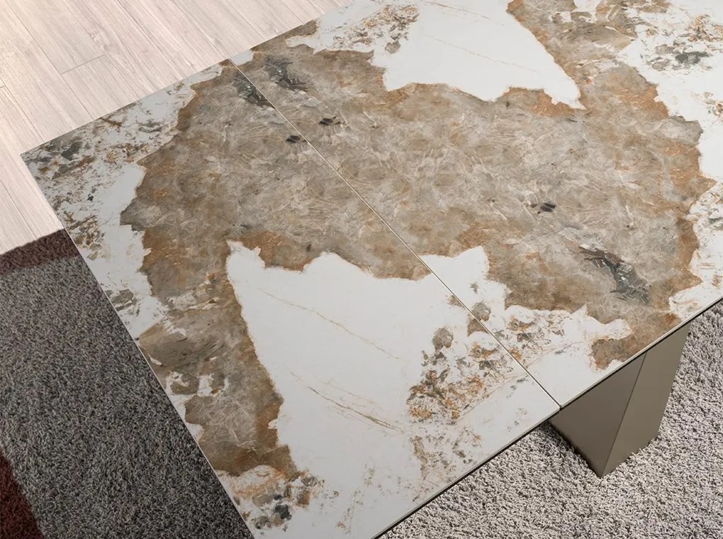 Masa extensibila deosebita design LUX Porcelain Marble 180-260x90cm