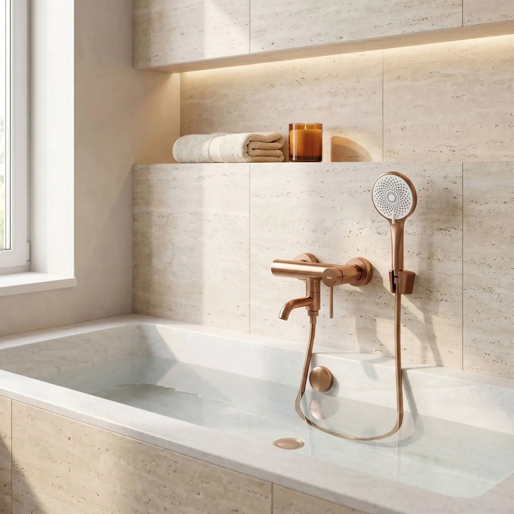 Baterie pentru cadă Rea Clif Brushed Copper