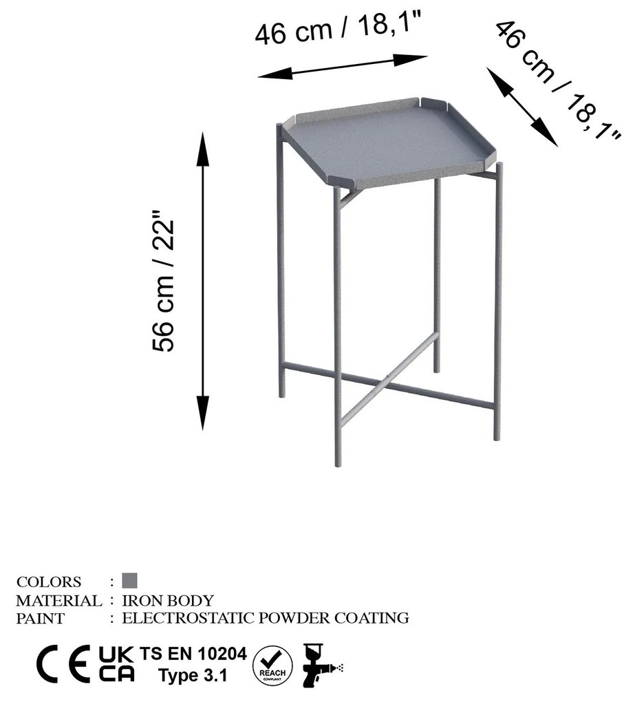 Măsuță de cafea Museli 8 (gri) . 1093283