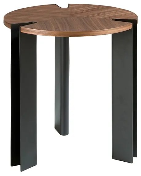 Masuta laterala moderna design LUX Wood and Black, 50cm