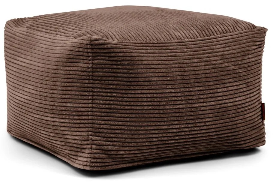 Fotoliu bean bag maro închis cu tapițerie din catifea reiată Softbox MooG – SLOWDOWN