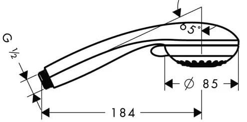 Para de dus Hansgrohe Crometta 85 Vario, 2 jeturi, 1/2'', anti-calcar, crom -28562000