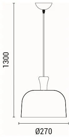 Lustră pe cablu 1xE27/15W/230V negru pr. 27 cm
