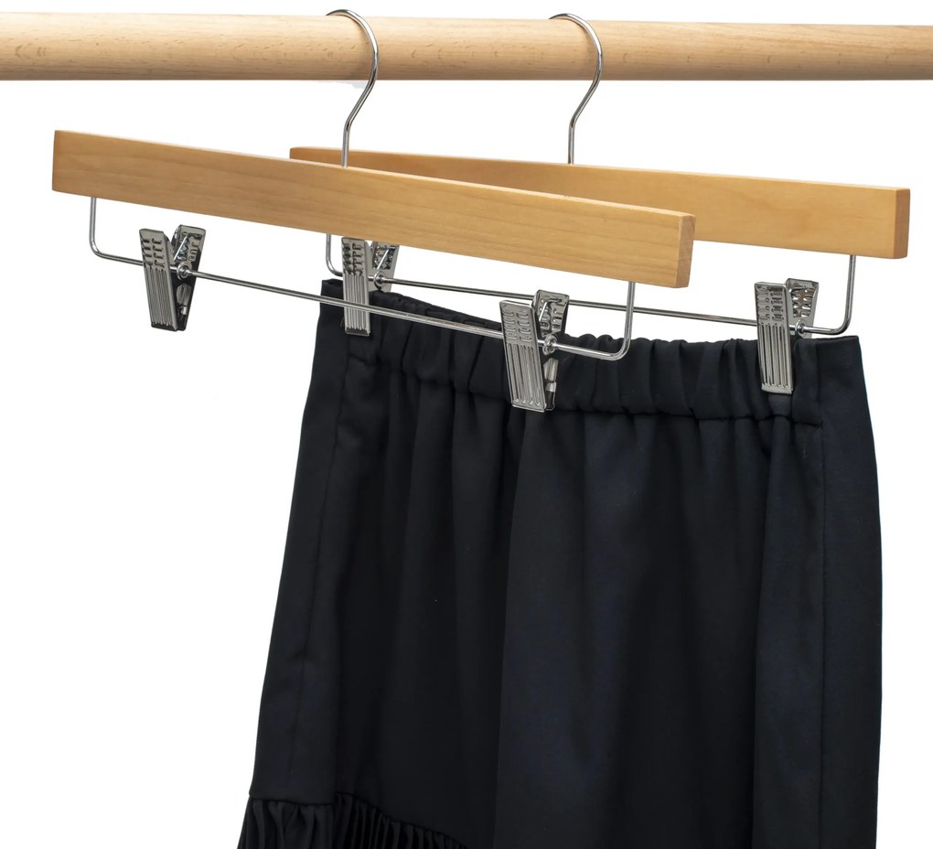 Umerase Pantaloni din Lemn cu Clipsuri metalice, Natur, UUUM27