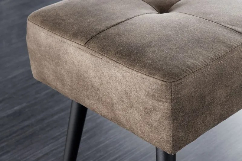 Bancheta tapitata design modern Boutique 100cm, taupe