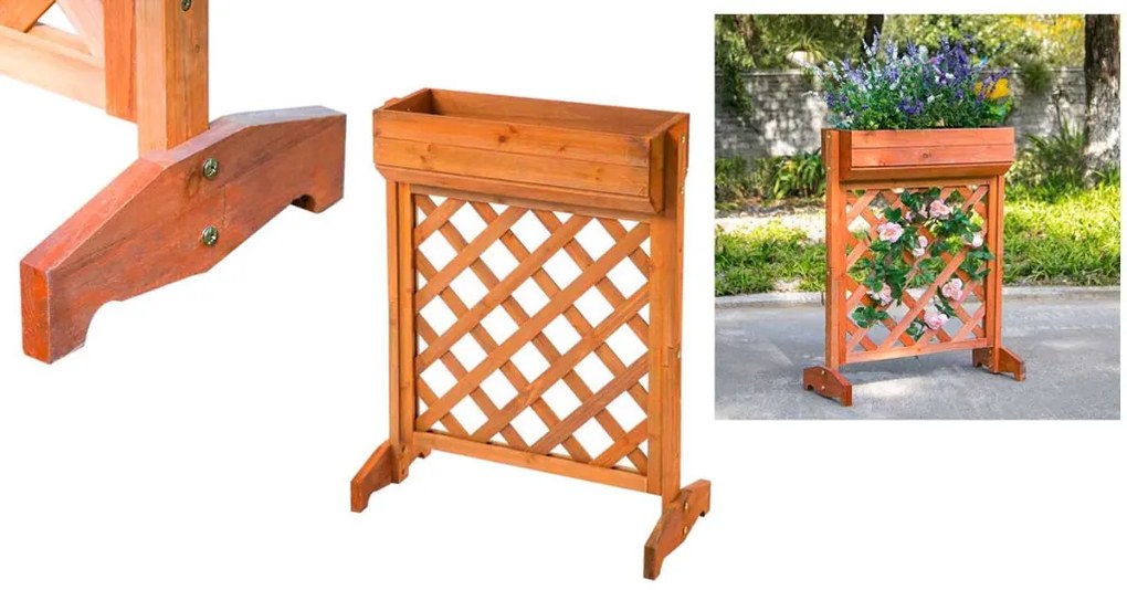 Jardiniera lemn pentru gradina