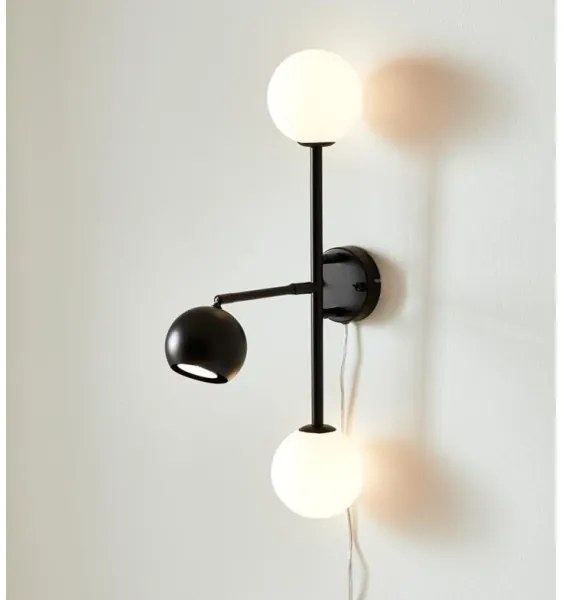 Aplică BESIDE 2xG9/20W/230V + 1xGU10/7W/230V neagră Markslöjd 108255