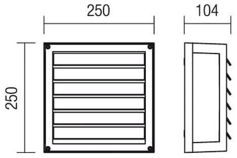 Redo 9893 - Aplică perete exterior BRICK 2xE27/42W/230V IP54 maro