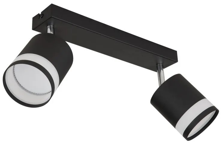Plafoniera cu 2 Spoturi directionabile metal negru LUCERO