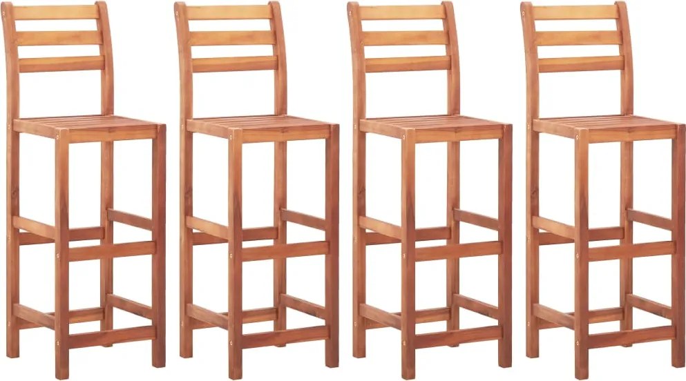 vidaXL Scaune de bar, 4 buc., lemn masiv de acacia