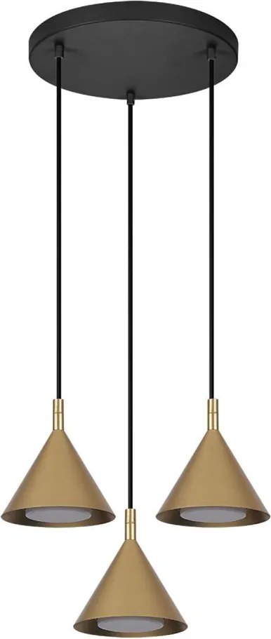 Brilagi - Lustră pe cablu CONE TRIPLE ROUND 3xGX53/15W/230V aurie
