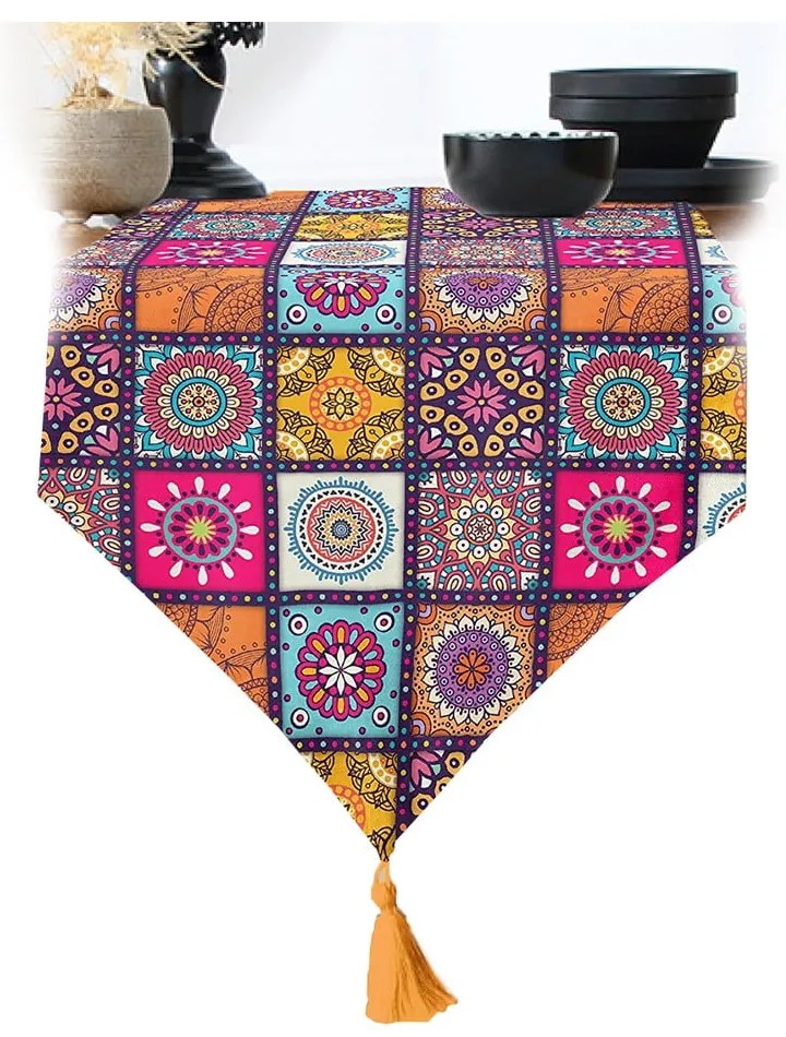Napron de masă 45x140 cm Mandala Tiles – Minimalist Cushion Covers
