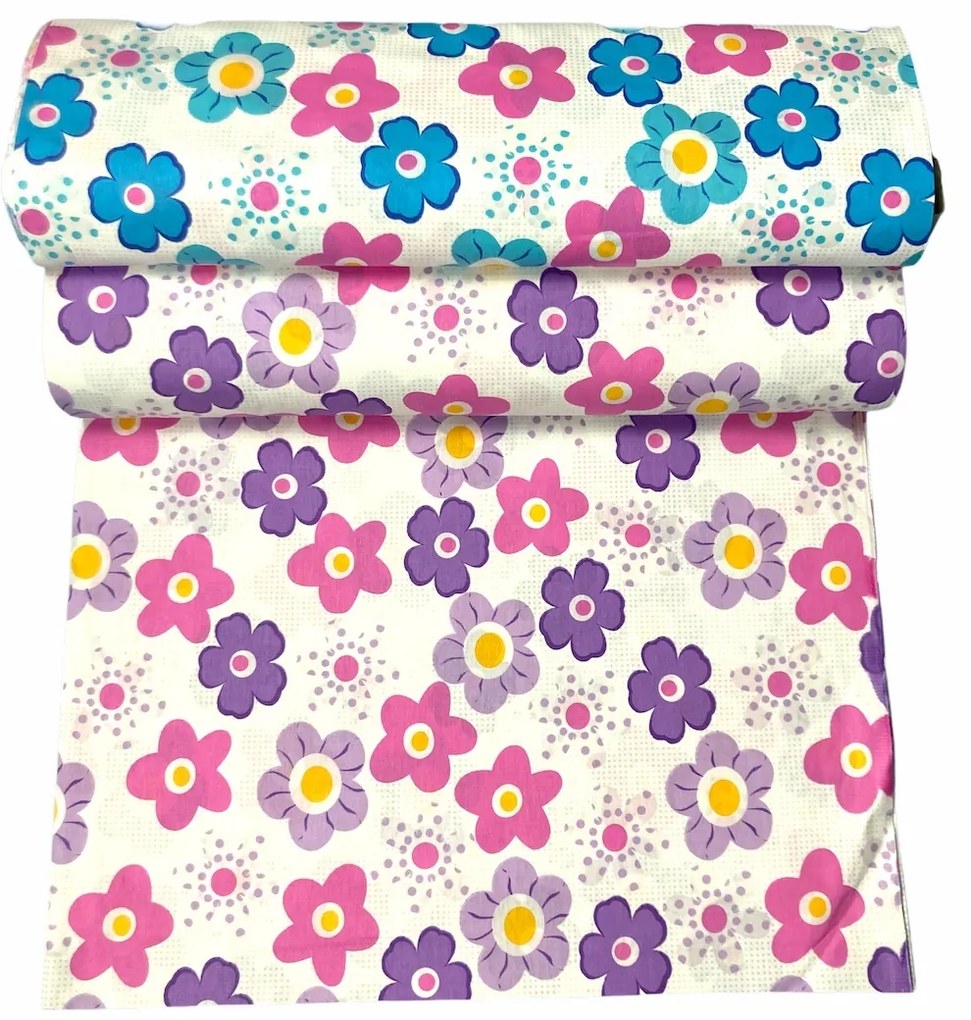 Bumbac satinat Ranforce Floricele