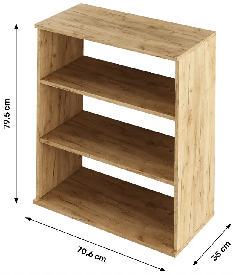 Bibliotecă RESITA TIP 4, stejar artisan