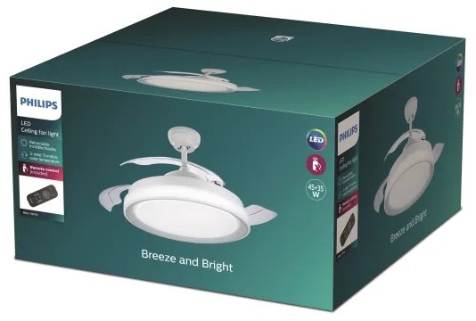 Ventilator LED de tavan Philips BLISS LED/35W/230V 5500/4000/2700K alb + telecomandă