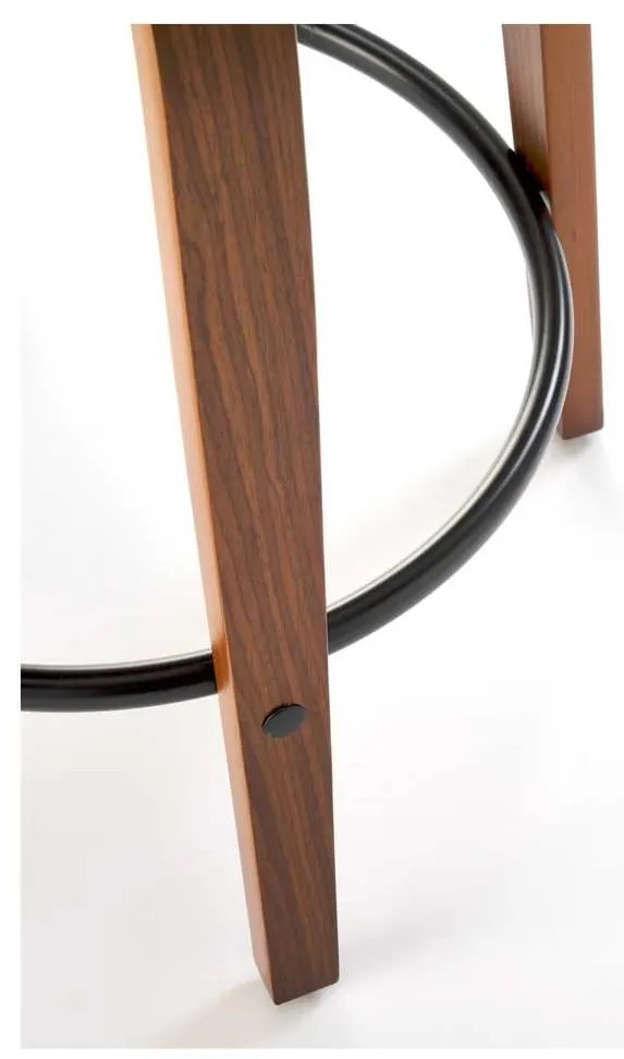Scaun de bar Scarlet, gri / nuc
