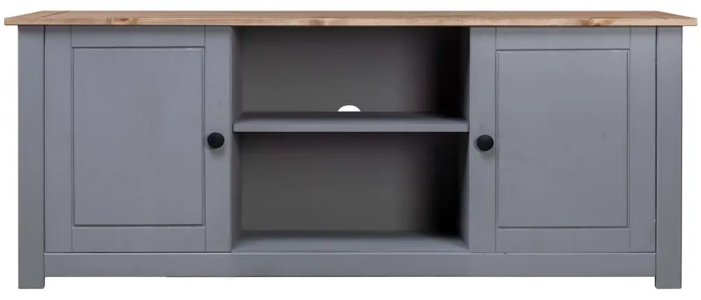 282671 vidaXL Comodă TV, gri, 120x40x50 cm, lemn masiv de pin, gama Panama